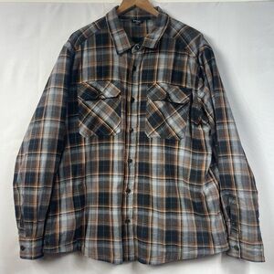 Outdoor Stoic Plaid Jacket Gray XXL Lined Pocket Gorpcore Casual Hiking